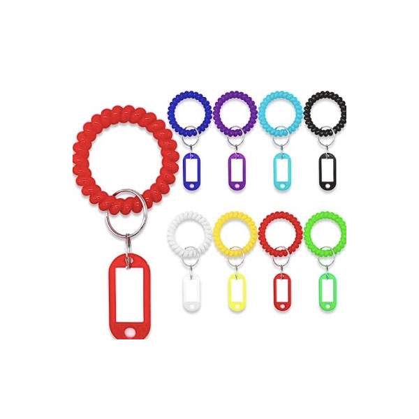 Porte-clés avec fenêtre pour étiquette